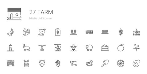farm icons set