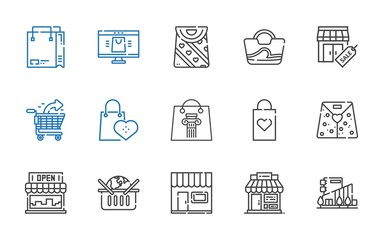 Fototapeta premium supermarket icons set