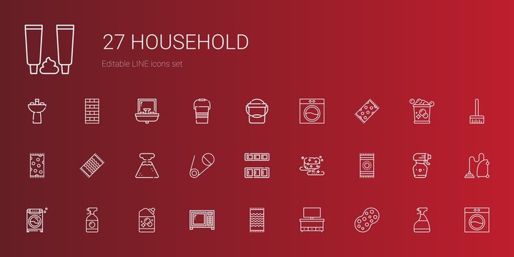 Household Icons Set