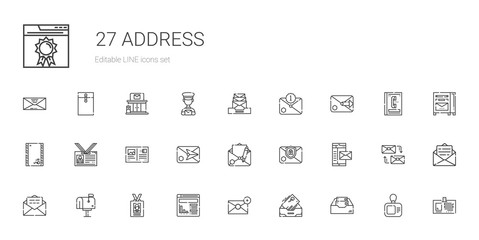 address icons set