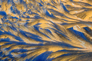 New Year and Christmas abstract icy snowy background with real ice crystals macro i