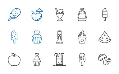fruit icons set