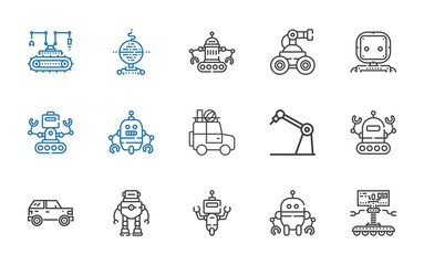 mechanic icons set