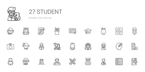 student icons set
