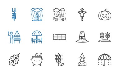 Fototapeta premium autumn icons set