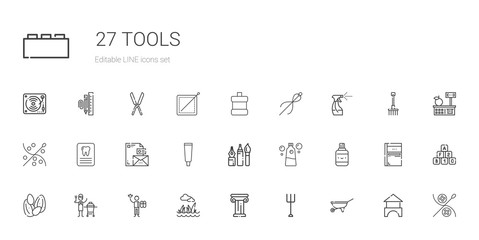 tools icons set