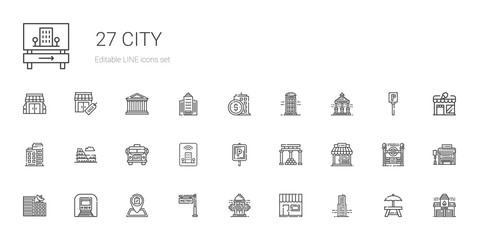 city icons set