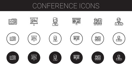 conference icons set