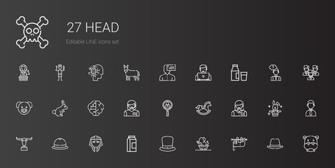 head icons set