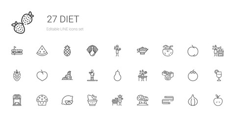 diet icons set