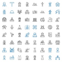 worker icons set