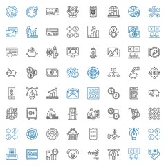 banking icons set