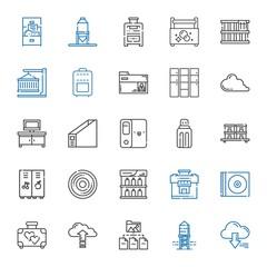 storage icons set