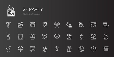 party icons set