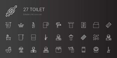 toilet icons set