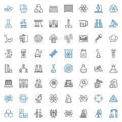 chemistry icons set