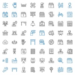 meeting icons set