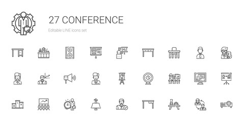 conference icons set