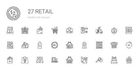 retail icons set