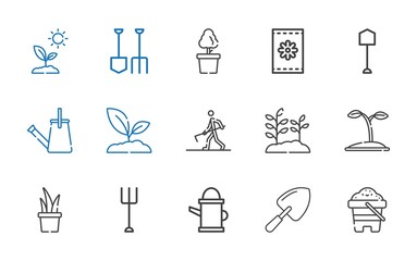 soil icons set