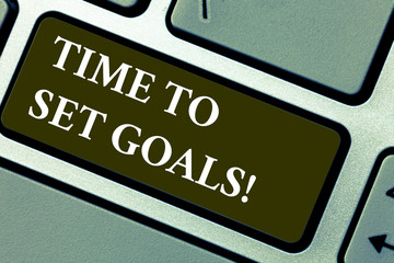 Word writing text Time To Set Goals. Business concept for Desired Objective Wanted to accomplish in the future Keyboard key Intention to create computer message pressing keypad idea
