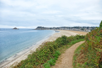 Beautiful sea beach at resort