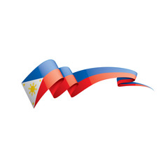 Philippines flag, vector illustration on a white background