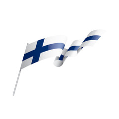 Obraz premium Finland flag, vector illustration on a white background
