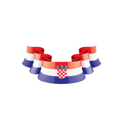 Fototapeta na wymiar Croatia flag, vector illustration on a white background