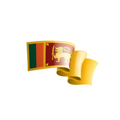 Sri Lanka flag, vector illustration on a white background