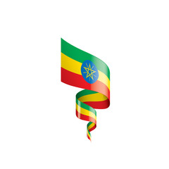 Ethiopia flag, vector illustration on a white background