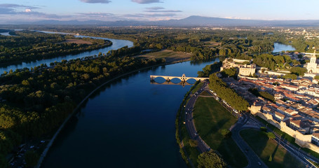 Avignon city in aerial view, France - 241527476