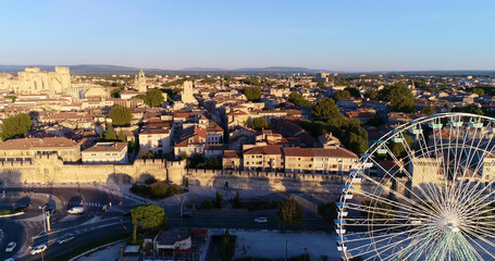 Obraz premium Avignon city in aerial view, France