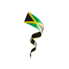 Jamaica flag, vector illustration on a white background