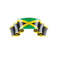 Jamaica flag, vector illustration on a white background