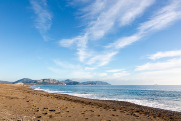 West Turkish coast at Sarigerme village in sunny day