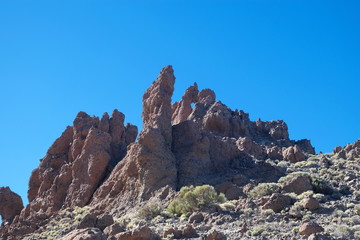 Volcanic landscape of the volcano Teide Valley on Tenerife Canary Islands Spain 