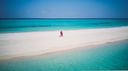 Fototapeta na wymiar exotic beach in Zanzibar