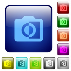 Monochrome photos color square buttons