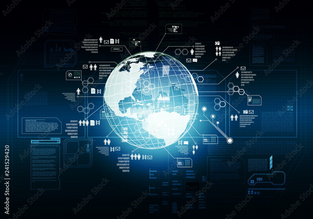 Canvas Prints big data internet technology