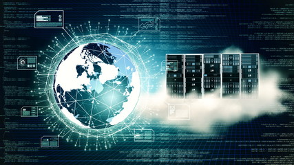 Obraz premium Internet Big data and cloud server