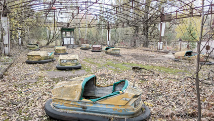 abandoned amusement park in Chernobyl