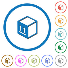 Single package icons with shadows and outlines