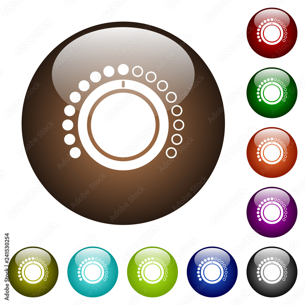 Sticker Volume control color glass buttons