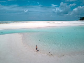 Fototapeta na wymiar exotic beach in Zanzibar