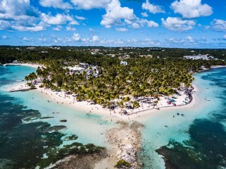 aerial view of the beach in guadeloupe