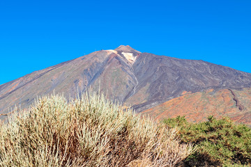 Volcanic landscape of the volcano Teide Valley on Tenerife Canary Islands Spain 