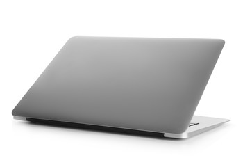 Modern laptop on white background