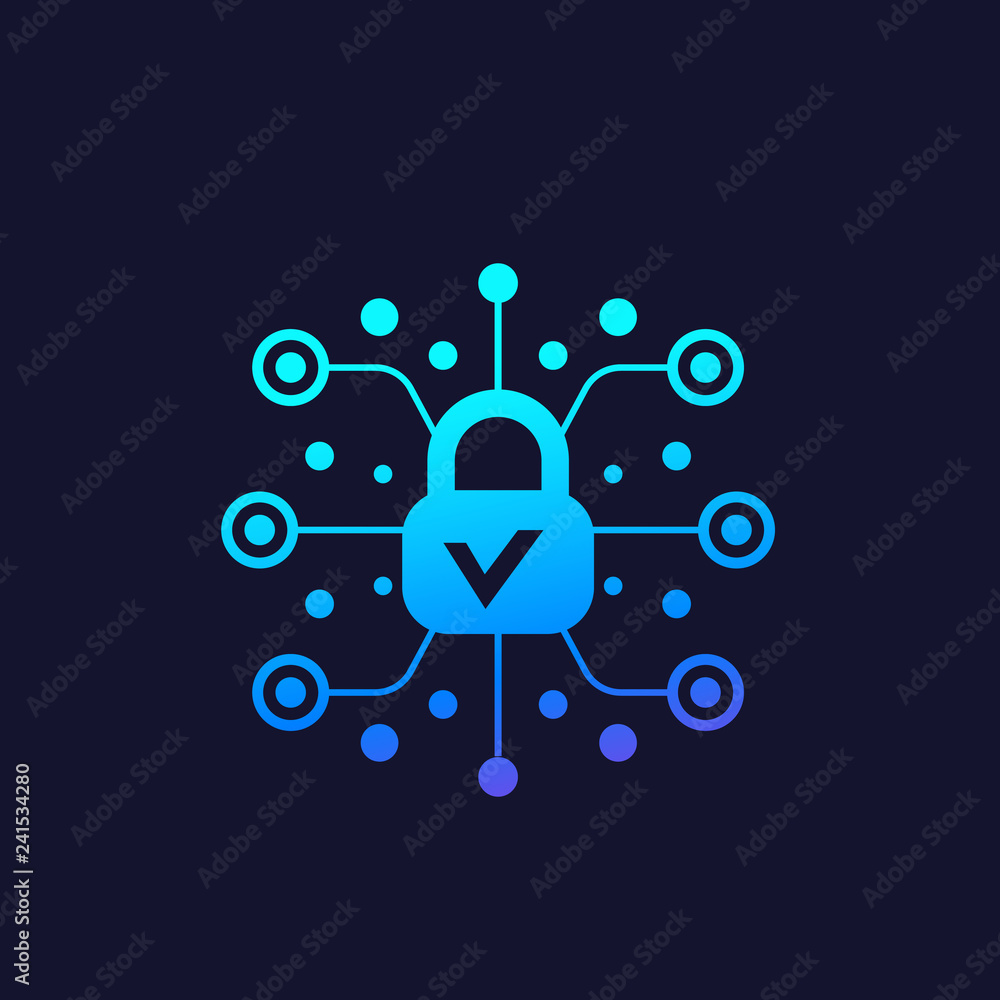 Poster encryption, encrypted data, vector