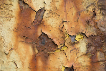 Strukturierte Farbe durch Rost